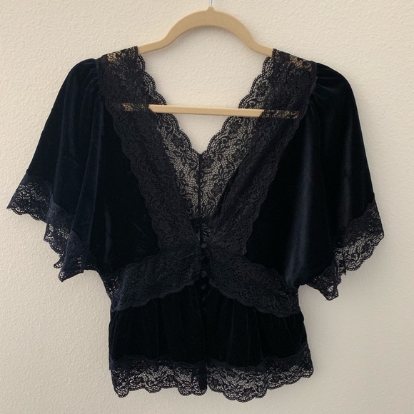 Forever 21 Tops - Navy Lace Blouse
